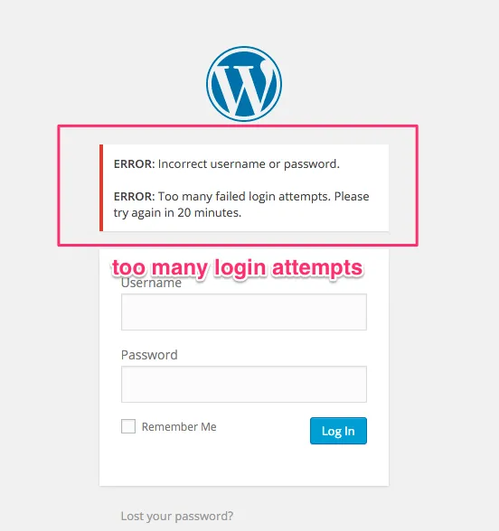 WordPress login attempts