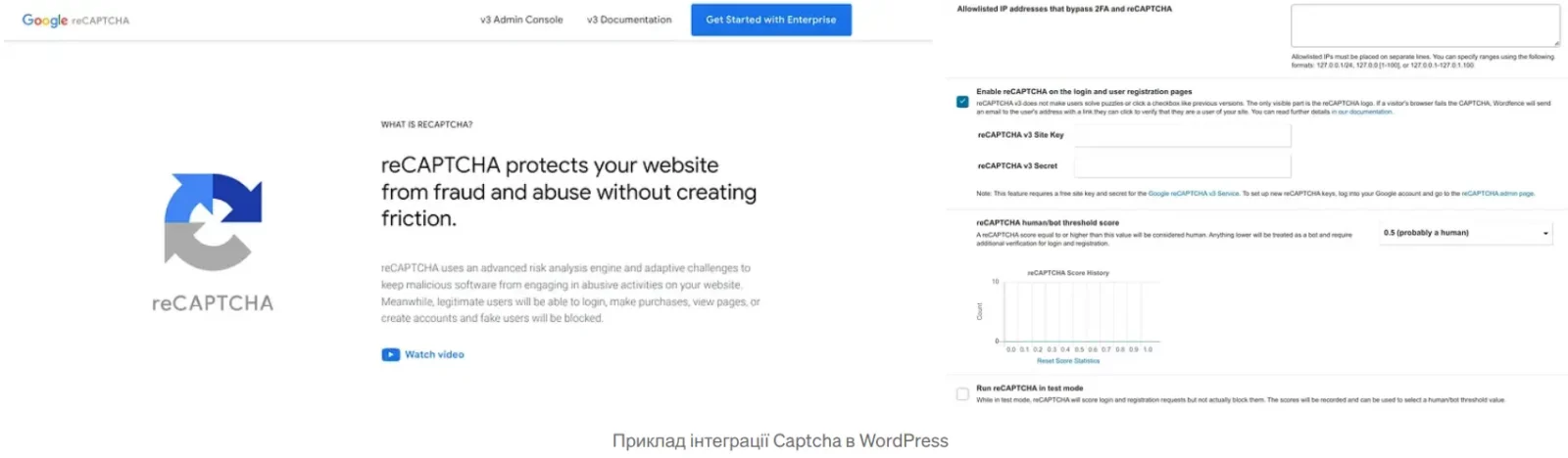 Інтеграція системи Captcha на сайті WordPress з допомогою плагіну Wordfence Security