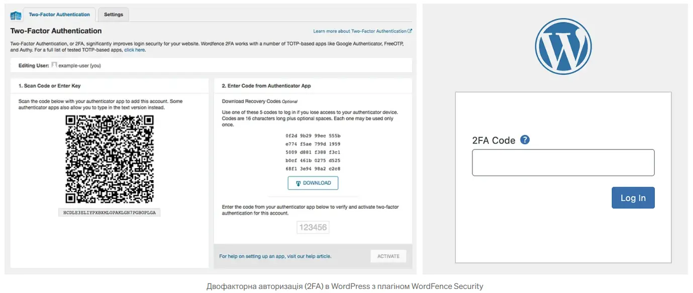 How enable 2FA in Wordfence Security